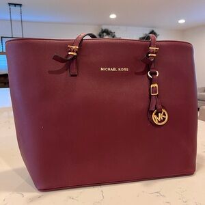 Deep Red Tote Bag